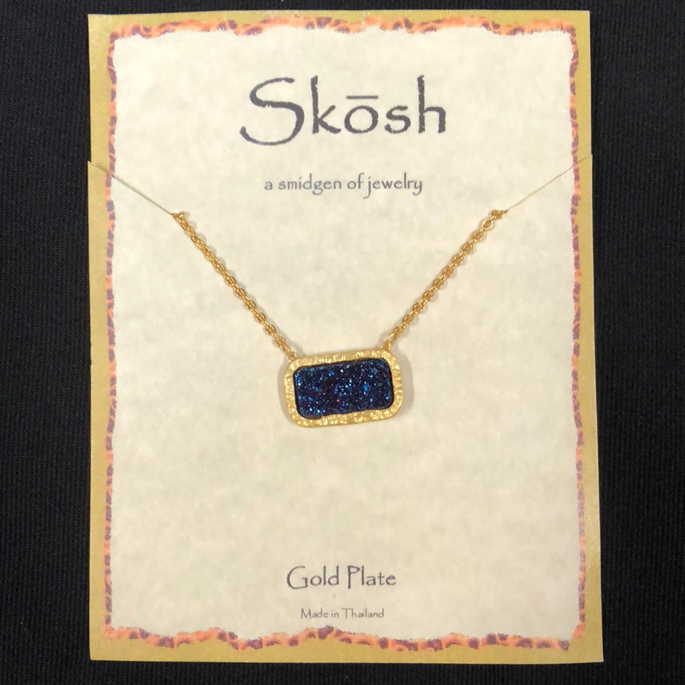 Skōsh Blue Drusy Necklace